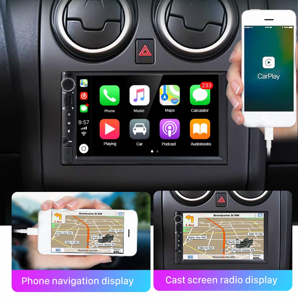 Eunavi DSP 2 Din Android Autoradio Multimedia Player 4G 64GB Universal Autoradio Stereo Audio HD Bildschirm GPS Navigation KEINE DVD