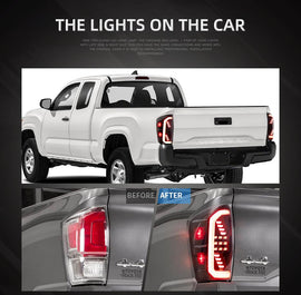 VLAND Car Lamp Assembly For Toyota Tacoma TRD 2016-2021 Full LED Taillights TRD Off Road Tail Lights SR5 Limited Red Turn Signal