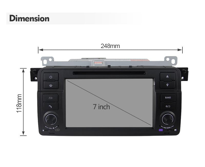 Eunavi one 1 din Android 10 Car DVD Radio GPS for BMW E46 M3 Rover 3 Series auto radio stereo navigation headunit in dash 4G RDS