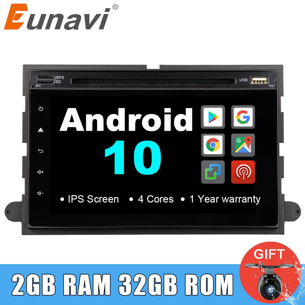 Eunavi Car DVD 2 din radio for Ford 500/F150/Explorer/Edge/Expedition/Mustang/fusion/Freestyle Android 10 stereo gps multimedia