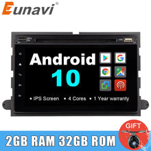 Załaduj zdjęcie do przeglądarki galerii, Eunavi Car DVD 2 din radio for Ford 500/F150/Explorer/Edge/Expedition/Mustang/fusion/Freestyle Android 10 stereo gps multimedia