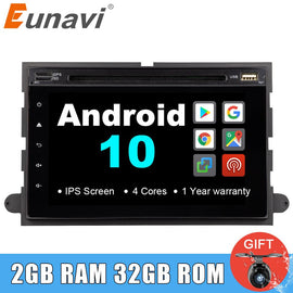 Eunavi Car DVD 2 din radio for Ford 500/F150/Explorer/Edge/Expedition/Mustang/fusion/Freestyle Android 10 stereo gps multimedia