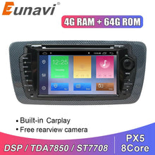 Załaduj zdjęcie do przeglądarki galerii, Eunavi 2 Din Tsar Radio Audio DVD dla Seat Ibiza shi 2009 2010 2011 2012 2013 odtwarzacz multimedialny ZG VIFI 2din nawigacja GPS