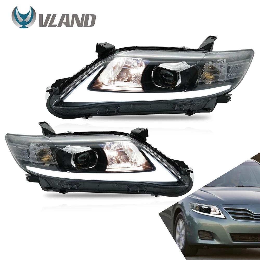 VLAND Headlamp Car Headlights Assembly for Toyota Camry 2010 2011 Headlight with moving turn signal Dual Beam Lens Plug-and-play