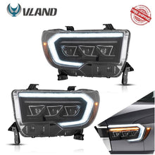 Załaduj zdjęcie do przeglądarki galerii, VLAND Car Lamp Assembly For Toyota Tundra 2007-2013 Full LED Headlight With Start-up Animation DRL