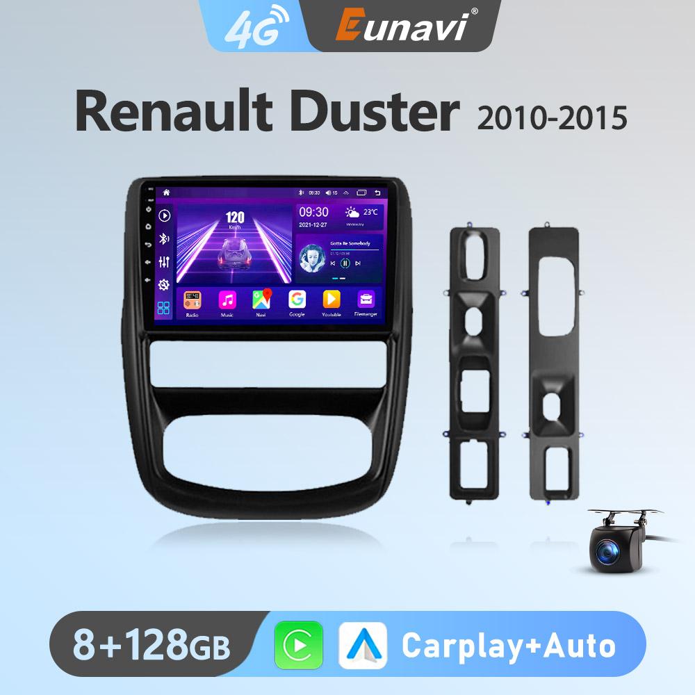 Eunavi 9'' Android 10 Car Radio Stereo For Renault Duster 1 2010 2011 2012 2013 2014 2015 Multimedia Player 2 Din Carplay 4G GPS