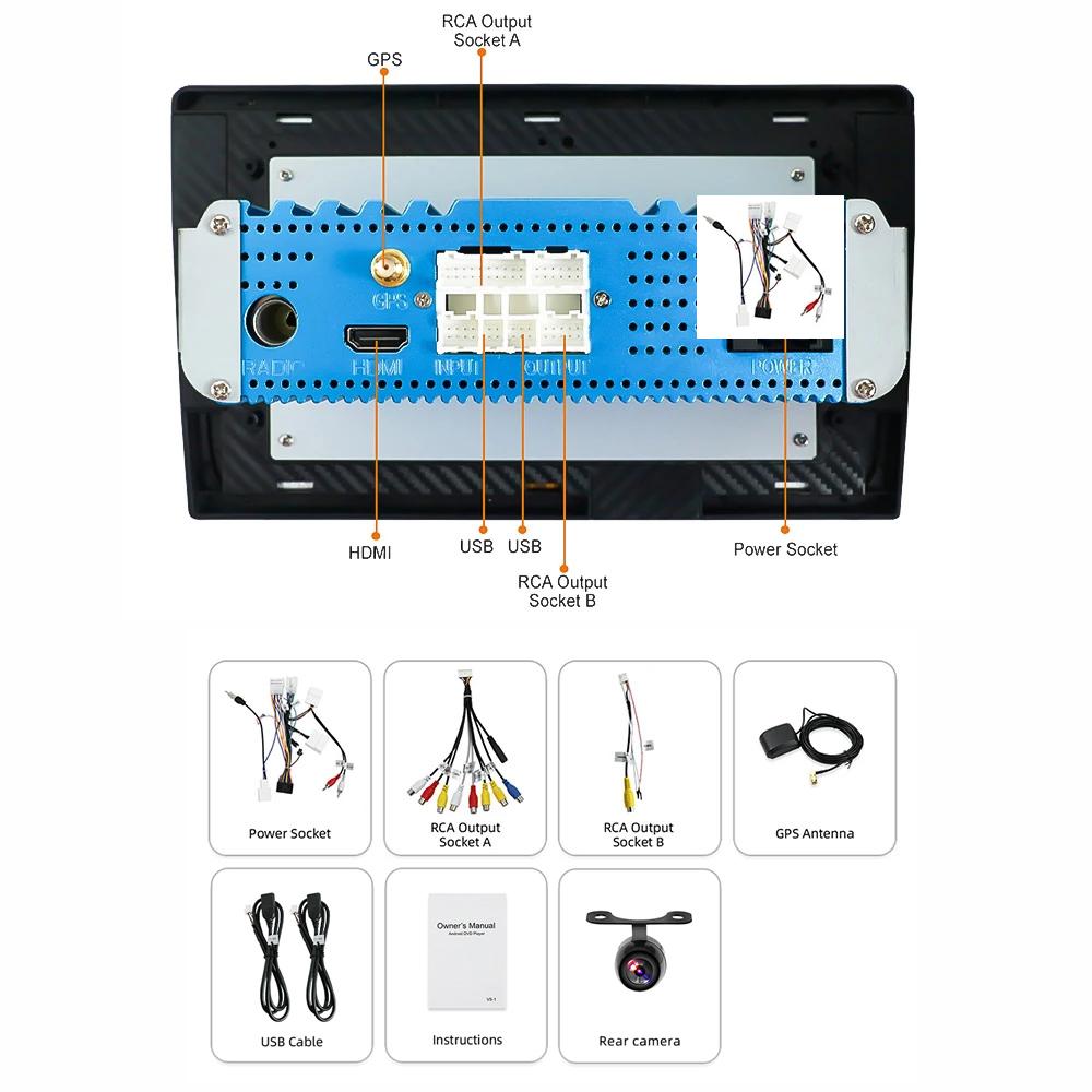 Eunavi car multimedia radio player for Toyota Corolla E140/150 2007-2011 autoradio stereo GPS PX6 4G 64GB 2DIN Android 10 system