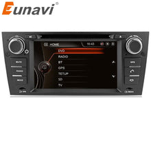 Charger l&#39;image dans la galerie, Eunavi Single 1 din Car Radio Audio DVD Player GPS For Bmw E90 E91 E92 E93 320i 325i 330i 3 Series Manual Air-Condiction Version