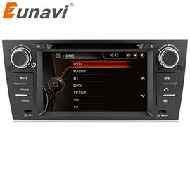 Eunavi Single 1 din Car Radio Audio DVD Player GPS For Bmw E90 E91 E92 E93 320i 325i 330i 3 Series Manual Air-Condiction Version