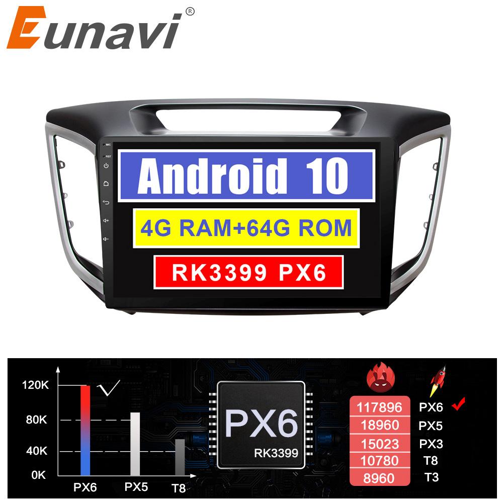 Eunavi 2din car radio GPS for Hyundai Creta ix25 stereo multimedia navigation 2 DIN autoradio in dash head unit android 10