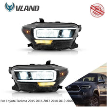 Cargar imagen en el visor de la galería, Vland Headlamp Assembly For Toyota Tacoma 2015 2016 2017 2018 2019 2020 Headlights Full LED Frontlight Day Running Lights