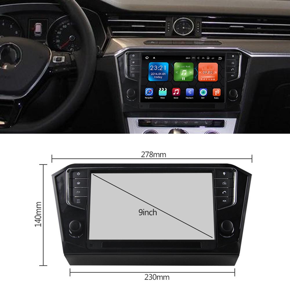 Eunavi Android unit Car Radio GPS Multimedia player For VW Volkswagen Passat B7 GPS Navigation 9'' auto audio subwoofer usb wifi