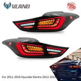 VLAND Car Accessories LED Tail Lights Assembly For 2011-2016 Hyundai Elantra 2013-2014 Elantra Coupe Tail Lamp Full LED DRL