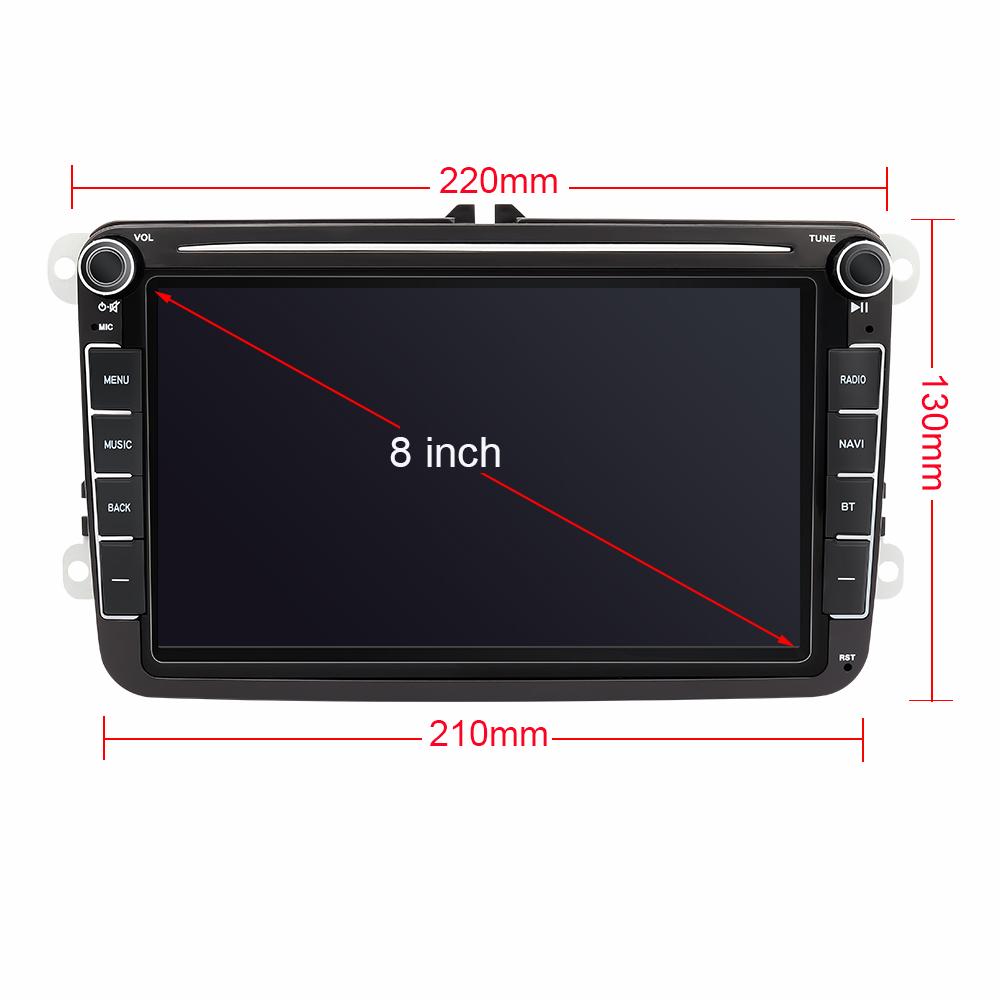 Eunavi Car Multimedia Player Android 10 For Volkswagen/Golf/Polo/Passat/b7/b6/SEAT/leon/Skoda 2Din Car Autoradio Radio Camera