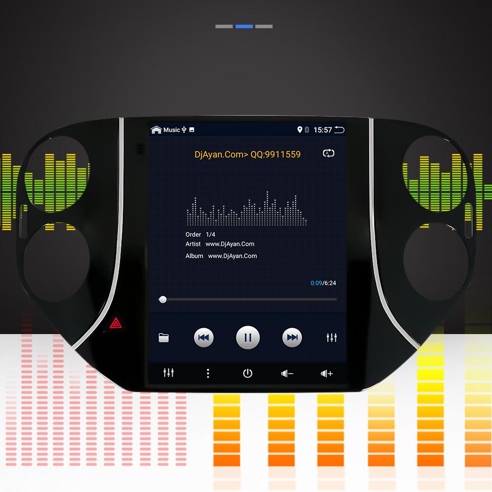 Eunavi 2 Din Radio samochodowe z androidem dla volkswagena VW Tiguan 1 NF 2006-2016 multimedialny odtwarzacz wideo pionowy ekran tesli GPS WIFI