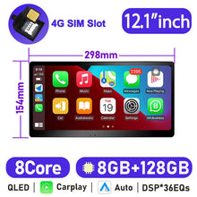 Charger l&#39;image dans la galerie, Eunavi 12.1&#39;&#39; QLED Screen 2 DIN Android Auto Radio Stereo Universal Car Multimedia Video Player GPS Navi Carplay DSP Autoradio