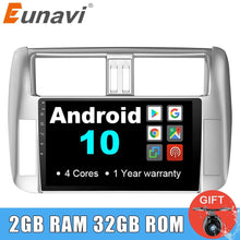 Cargar imagen en el visor de la galería, Eunavi 2 din Android 10 car radio stereo multimedia player for Toyota Prado 150 Land cruiser 2010-2013 GPS Navigation RDS BT