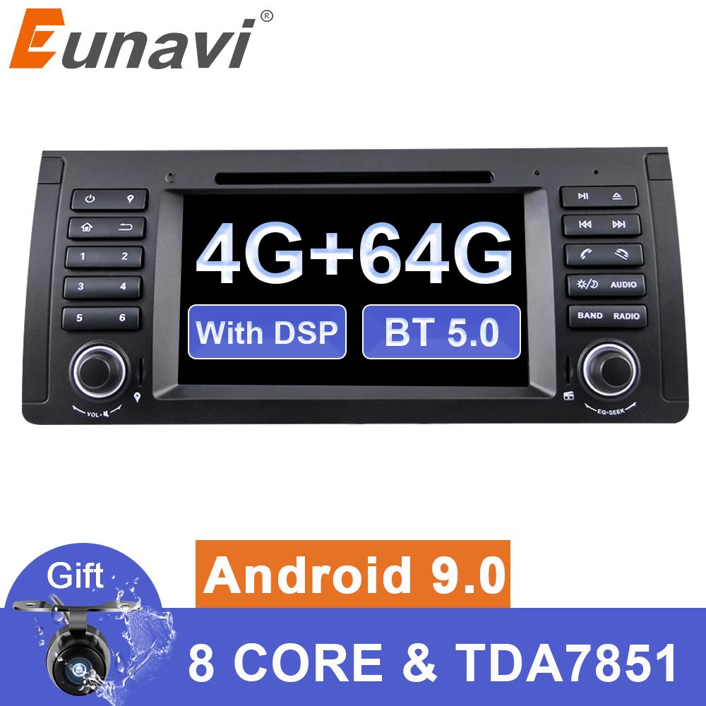 Eunavi 1 din Android 9.0 Car dvd Multimedia Player For BMW E53 E39 X5 Auto radio stereo GPS DSP touch screen headunit 4GB 64GB