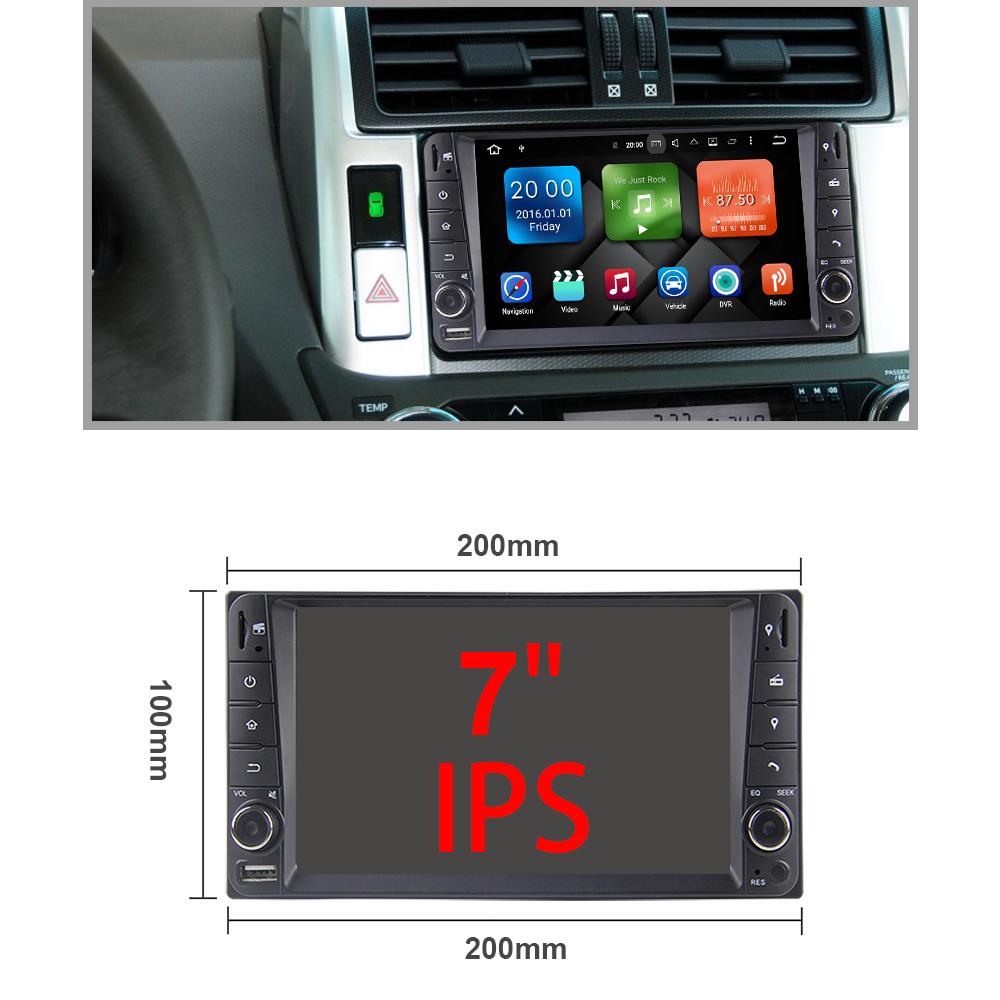 Eunavi 2 din 7 inch Android 9.0 car radio multimedia player for Toyota Hilux VIOS Old Camry Prado RAV4 Prado 2003-2008 gps navi