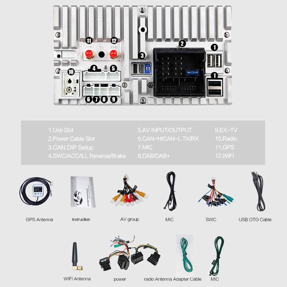 Eunavi 2 din Android 9 Car multimedia For Mercedes Benz Sprinter Vito W169 W245 W469 W639 W906 B200 DVD auto radio gps 4G 64GB