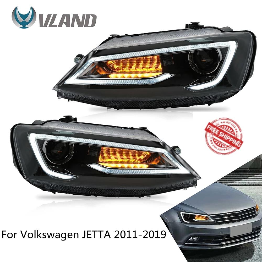 VLAND Headlamp Car Assembly Fit For Volkswagen JETTA 2011-2019 Headlight Full LED Headlamp With DRL Sequential Turn Signal