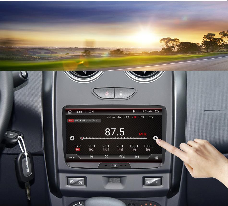 Eunavi 1 Din radio samochodowe z androidem gps dla Renault Dacia Duster Sandero Lodgy Dokker nawigacja 4G ekran HD radioodtwarzacz 8 cal bez dvd