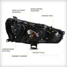 Charger l&#39;image dans la galerie, VLAND Headlamp Car Headlights Assembly For 2008-2018 Mitsubishi Lancer EVO X Head Light With Moving Turn Signal Dual Beam Lens