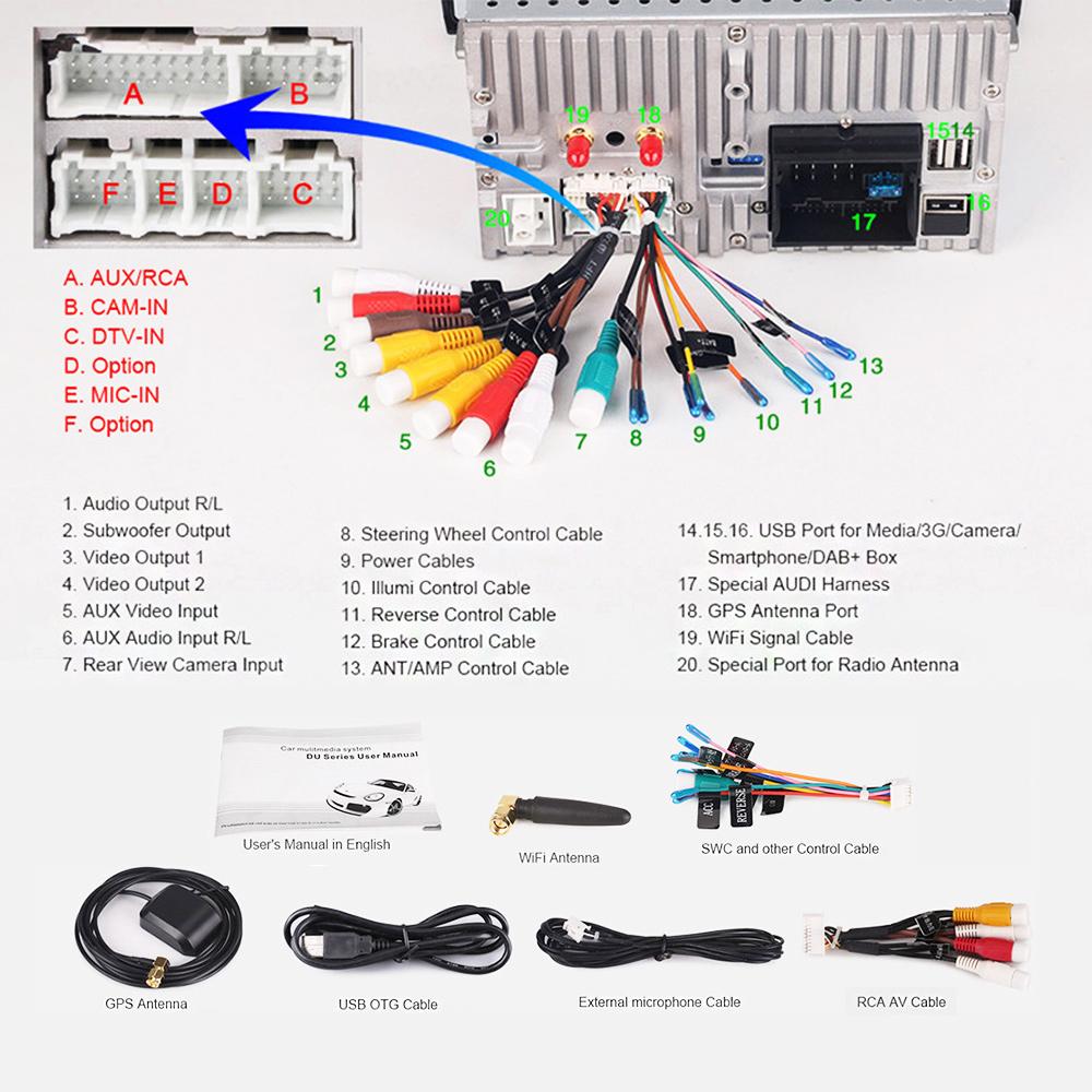 Eunavi 2 din Android 9.0 samochodowy odtwarzacz multimedialny dla Skoda Octavia 2014 2015 A7 2din radio samochodowe stereo dvd nawigacja GPS tda7851