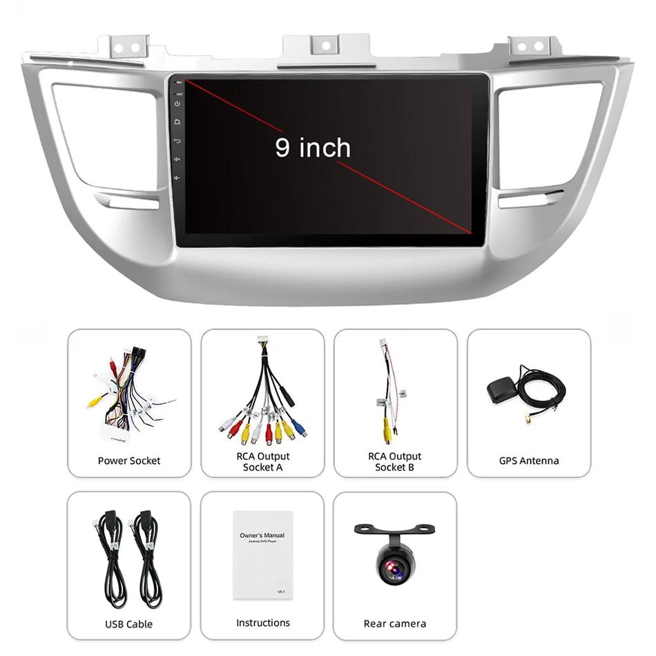 Eunavi Android system 2 din car multimedia radio player for Hyundai Tucson IX35 2014-2016 gps navigation headunit 4G 64GB no dvd