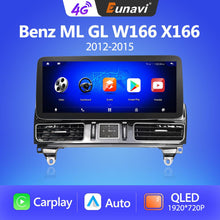 Laden Sie das Bild in den Galerie-Viewer, Eunavi 12.3&#39;&#39; Android 10 Car Radio GPS Stereo For Mercedes Benz ML GL W166 X166 2012 2013 2014 2015 Multimedia Player Carplay