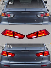 Laden Sie das Bild in den Galerie-Viewer, VLAND Tail Lights Assembly For Mitsubishi Lancer EVO X 2008-2019 RED Tail Lamp Assembly With Sequential Turn Signal Full LED