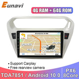 Eunavi Android 10 for Peugeot 301 Citroen Elysee 2014 2015 2016 2din Car Radio Multimedia video player 2 din GPS Navigation WIFI