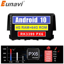 Cargar imagen en el visor de la galería, Eunavi 2 DIN Car Radio headunit For Honda Civic 2016 2017 2018 radio stereo multimedia player Android 10 TDA7850 NO DVD GPS