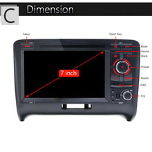 Załaduj zdjęcie do przeglądarki galerii, Eunavi 2 din Android 10 Car radio Multimedia Player dvd stereo GPS For Audi/TT 2006-2012 Canbus DDR3 2GB OBD2 Bluetooth RDS