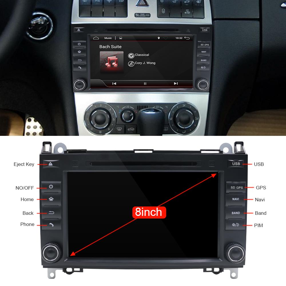 Eunavi 2 din Android 10 Car DVD radio gps for Mercedes Benz B200 A B Class W169 W245 Viano Vito W639 Sprinter W906 TDA7851