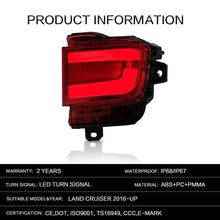 Charger l&#39;image dans la galerie, VLAND Tail Lights Assembly For Toyota Land Cruiser 2016-2019 Taillight Tail Lamp With Turn Signal Reverse Lights LED DRL Light