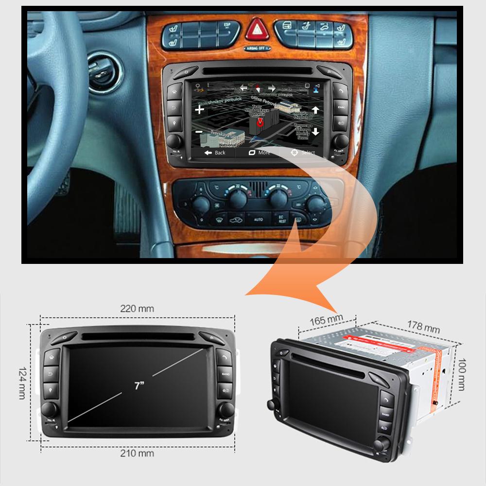 Eunavi 2 Din Android 9.0 Car DVD Player For Benz W203 W208 W209 W210 W463 Vito Viano TDA7851 Multimedia radio stereo headunit pc