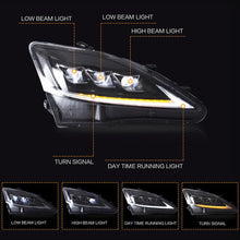 Charger l&#39;image dans la galerie, VLAND Headlamp Headlight Assembly fit for LEXUS 2006-2013 IS250 IS350/2008-2014 IS F/2010-2015 SEDAN C CF Full LED Headlamp with