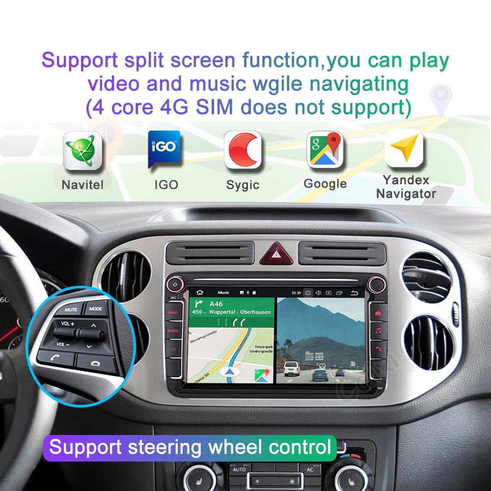 Eunavi Android 11 Car Video Player CARPLAY For VW Volkswagen Passat B7 B6 Golf Touran Polo Tiguan Jetta GPS Navigation Stereo