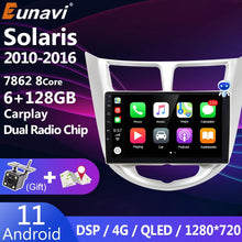 Załaduj zdjęcie do przeglądarki galerii, Eunavi 2 Din Android 11 Car Radio Multimedia Video Player For Hyundai Solaris Accent Verna 2010 - 2016 2Din DVD Head unit GPS