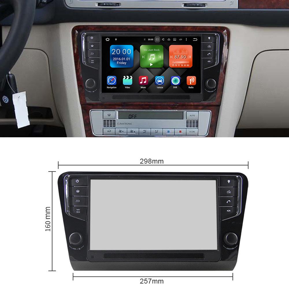 Eunavi Android 9 Car radio stereo multimedia For Skoda Octavia 2014 2015 2016 2017 1 din GPS 4G 64GB auto pc headunit tda7851