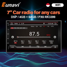 Charger l&#39;image dans la galerie, Eunavi 2 din Universal Android 10 Car Radio stereo PC multimedia Player GPS 1024*600 touch screen SC7862 2DIN