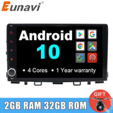 Eunavi 1 din android 10 radio samochodowe gps dla KIA RIO 2017 2018 multimedialny odtwarzacz stereo nawigacja radioodtwarzacz autoradio WIFI