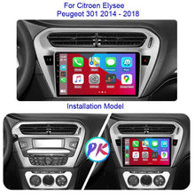 Charger l&#39;image dans la galerie, Eunavi Android 10 Car Radio For Peugeot 301 Citroen Elysee 2013-2018 Car Radio 2 Din CarPlay Android Auto Stereo GPS Navigation