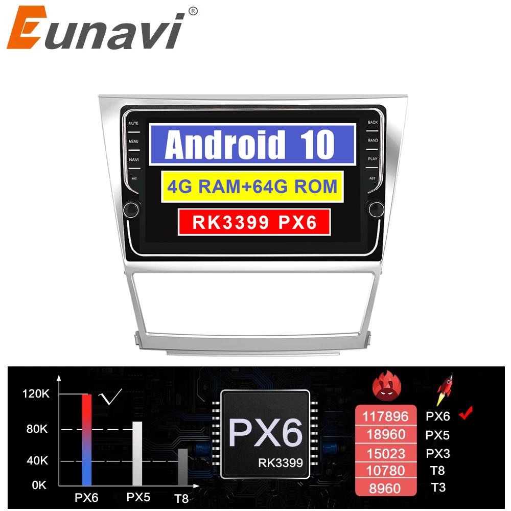 Eunavi car multimedia player radio gps navigation for Toyota camry 2007 2008 2009 2010 2011 auto stereo Android 10 no dvd 2 din