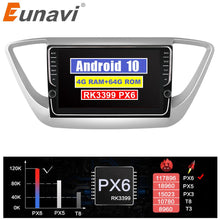 Laden Sie das Bild in den Galerie-Viewer, Eunavi 2din car radio stereo multimedia player for Hyundai verna 2017 Android 10 system 2 din headunit GPS TDA7851 4G 64GB