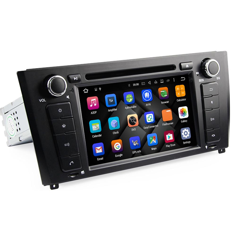 Eunavi 1 din 7'' Quad Core Android 9.0 Car multimedia DVD player GPS Navi Radio For 1 Series BMW E81 E82 2004-2012 OBD2 WIFI RDS