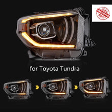 Load image into Gallery viewer, VLAND Headlamp Car Headlights Assembly for Toyota Tundra LED Projector Headlights LED DRL with moving turn signal Dual Beam Lens