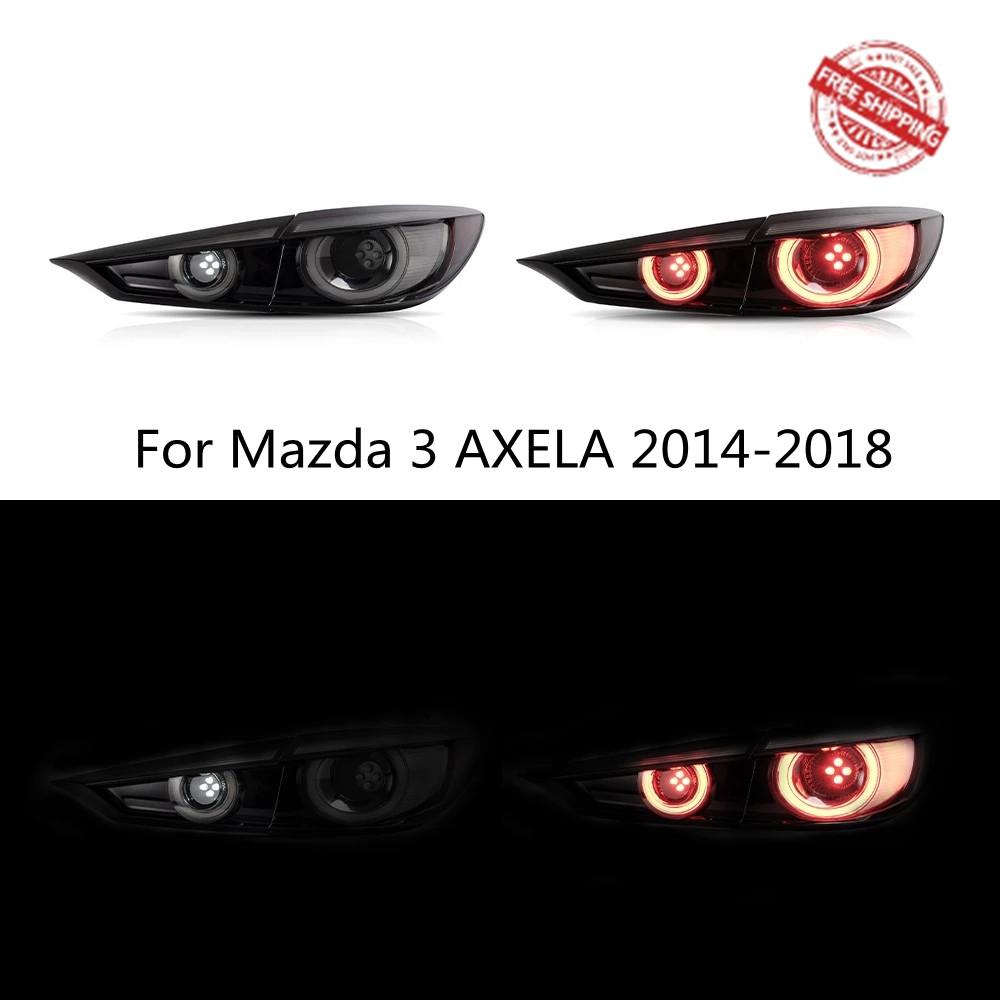 Tylne światła LED dla Mazda 3 AXELA wędzone z dynamicznym kierunkowskazem światła cofania DRL akcesoria samochodowe2014-2018