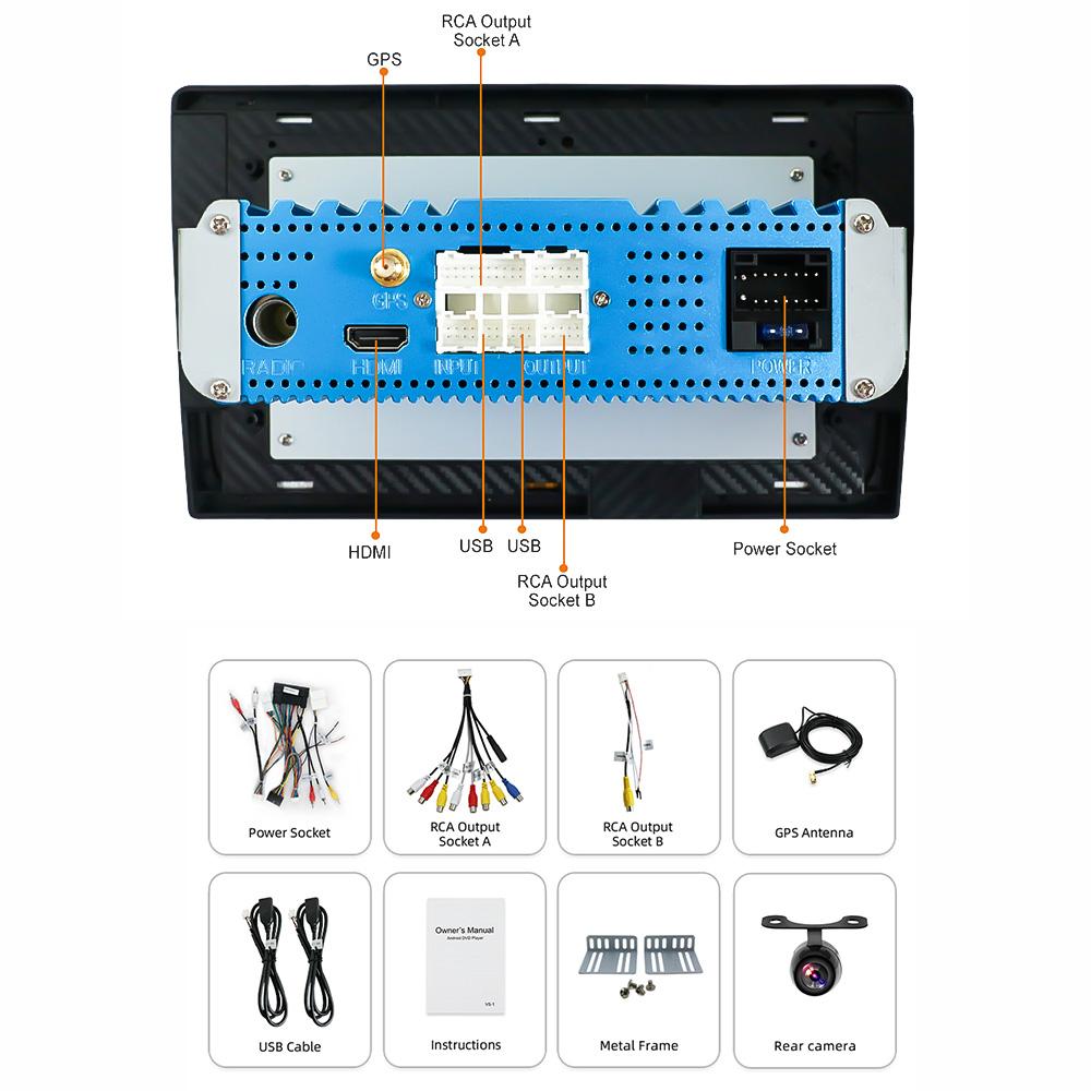 Eunavi 2Din Android 10 Car Radio GPS Stereo For Hyundai Sonata 2015 2016 2017 multimedia navigation tda7851 head unit rds